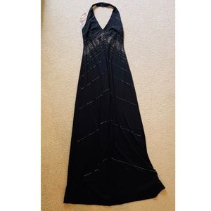 NWOT De laru Classic beaded backless long prom evening dress/gown Size  …